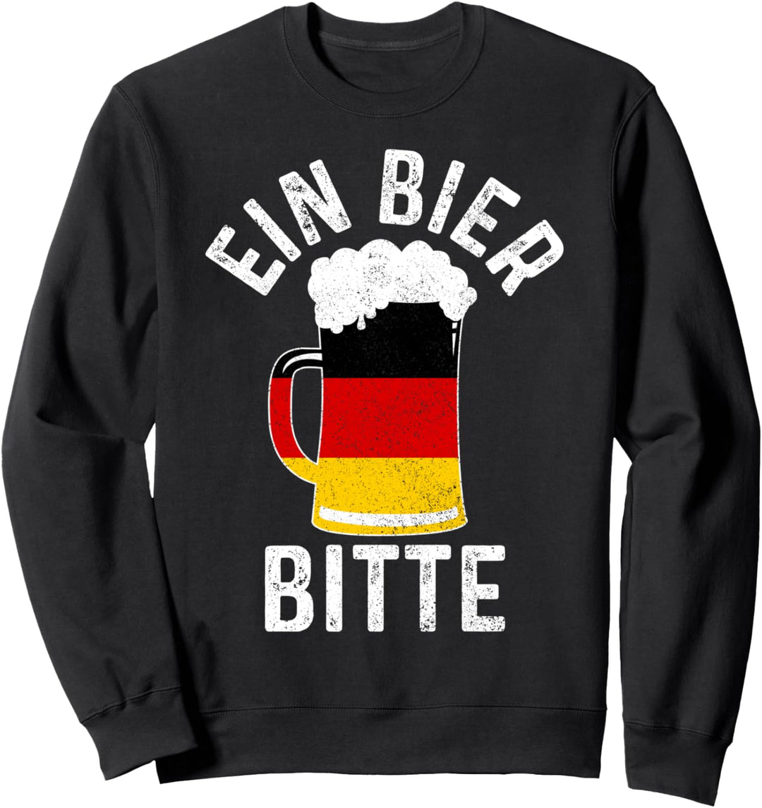 Bier Deutschland Flagge Ein Bier Bitte Party Feiern Saufen Sweatshirt