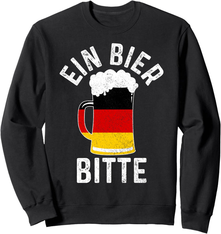 Bier Deutschland Flagge Ein Bier Bitte Party Feiern Saufen Sweatshirt