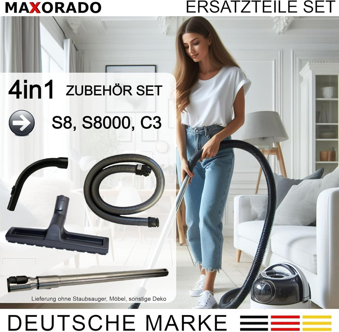 Bodendüse Rohr Handgriff Staubsauger Schlauch kompatibel mit Miele S8340 S8320 S8310 S8350 S8360 S83