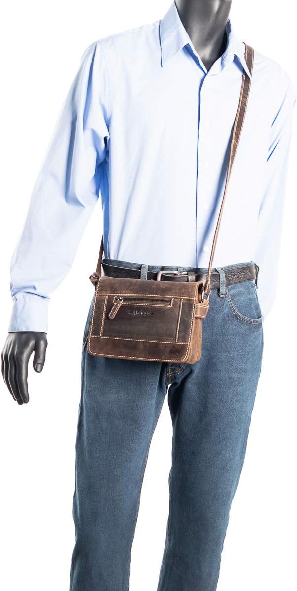 Arrigo Schoudertas Schultertasche Braun (Donkerbruin), Braun (Donkerbruin)