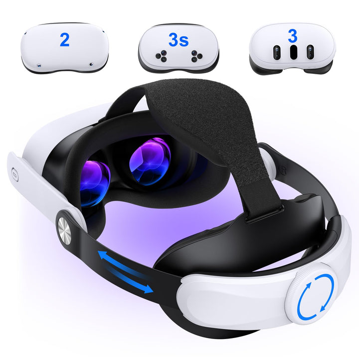 Headstrap für Meta Quest 3S/Quest 3/Quest 2, verstellbares Ersatz-Kopfband für Elite-Kopfband, VR-He