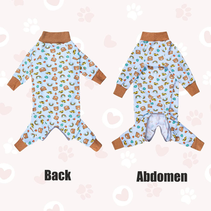 Yeapeeto Einteiler für Hunde, zur Erholung, für grosse und mittelgrosse Hunde, Schlafanzug, Ganzkörp