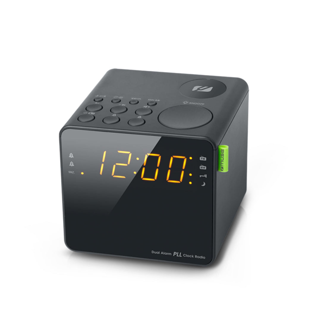 Muse M-187 Radiowecker mit Zwei Weckzeiten, Dimmer und grossem Display