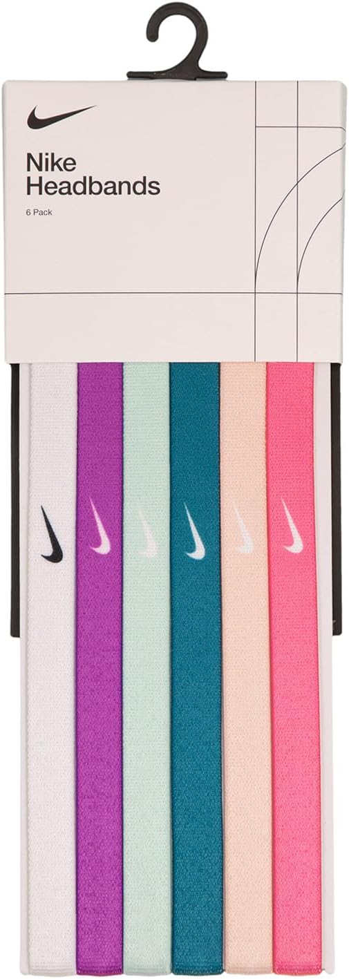 Nike Printed Headband 6er Pack 6 stück (1 erPack) white/purple, 6 stück (1 erPack) white/purple