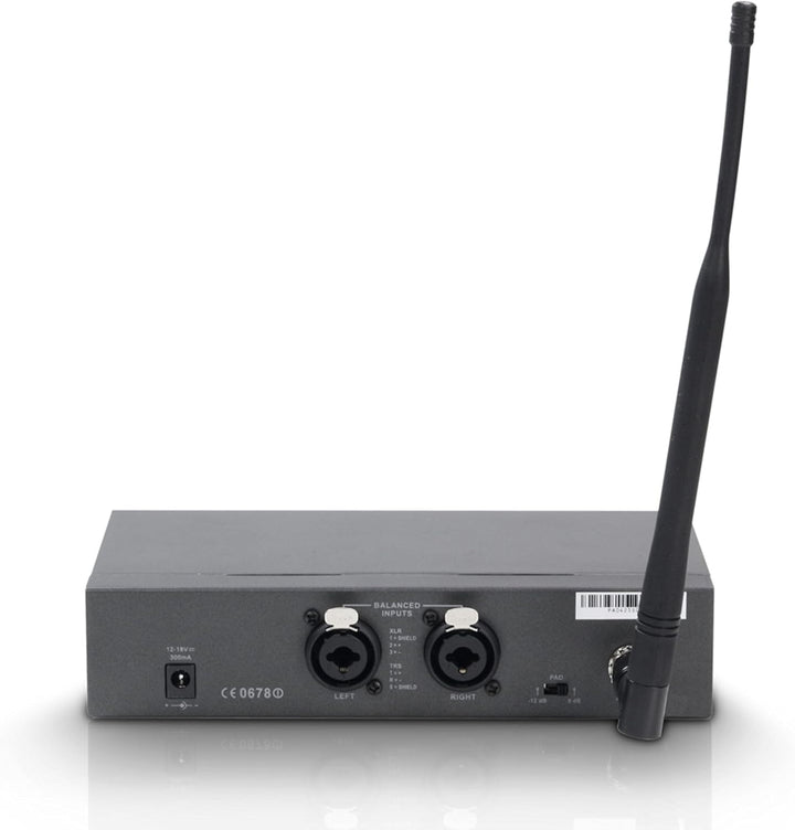 LD Systems MEI 1000 G2 - In-Ear Monitoring System drahtlos mit T Sender und BPR Empfänger, schwarz,