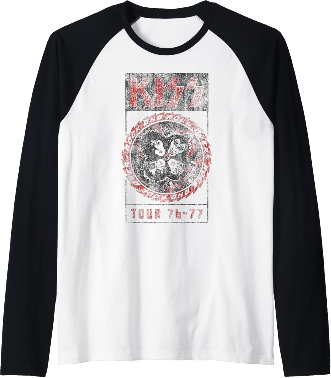 KISS - Rock'n'Roll Over Vintage Raglan