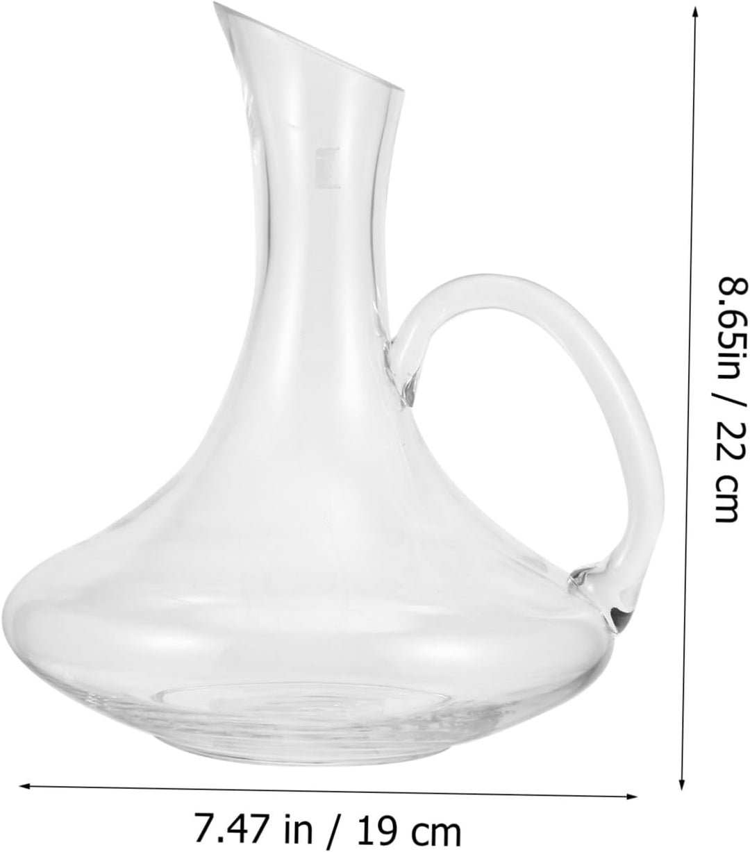 TOYANDONA Weinkaraffe Aus Glas 1500 Ml Mit Griff Kreativer Rotwein Dekanter Transparente Glaskaraffe