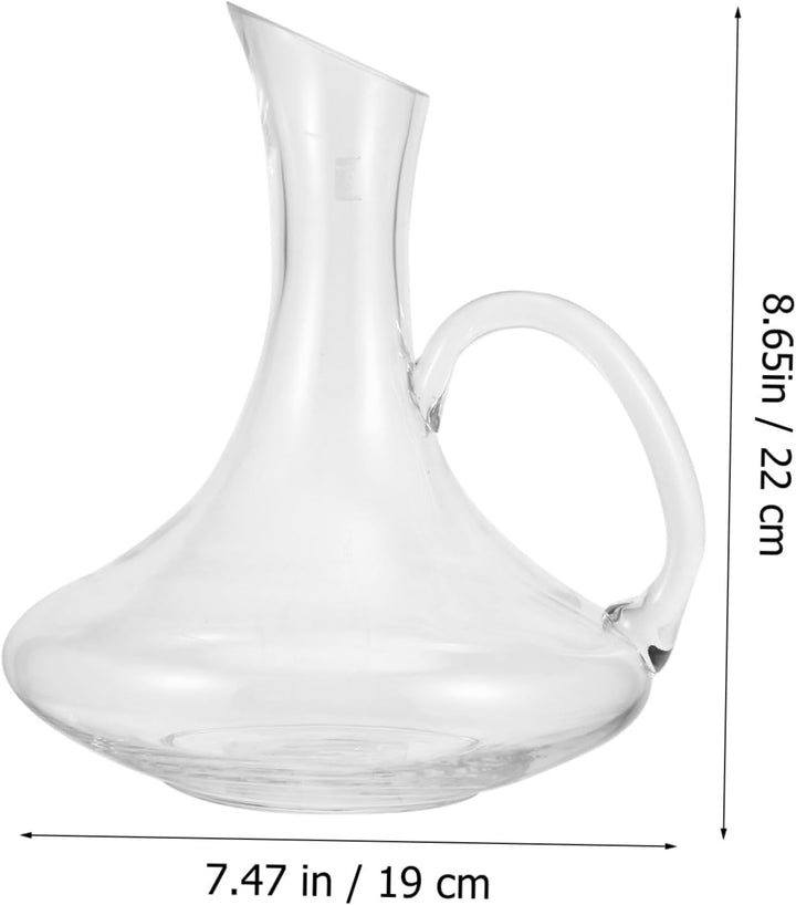 TOYANDONA Weinkaraffe Aus Glas 1500 Ml Mit Griff Kreativer Rotwein Dekanter Transparente Glaskaraffe