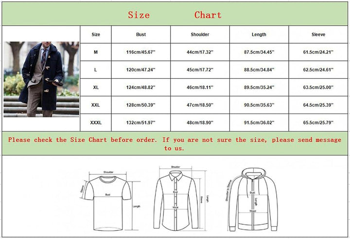 Zhiyao Herren Warm Wollmantel Stehkragen Wintermantel Trenchcoat Klassischer Winter Jacke Reverskrag