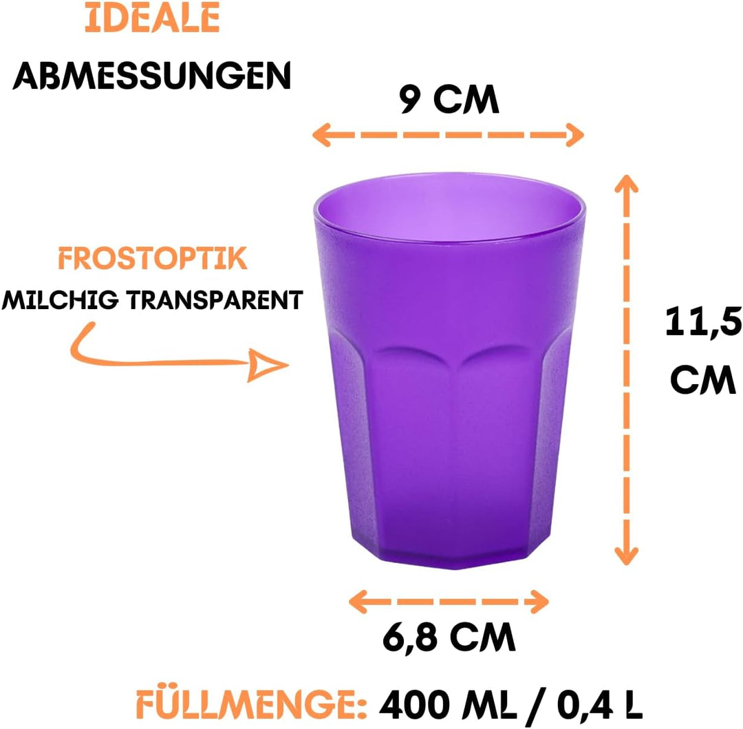 ENGELLAND 20x Kunststoffbecher Trinkbecher Party-Becher Plastik Trink-Gläser Mehrweg Coktailbecher L