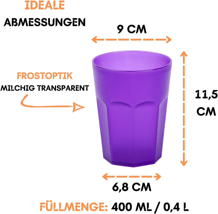 ENGELLAND 20x Kunststoffbecher Trinkbecher Party-Becher Plastik Trink-Gläser Mehrweg Coktailbecher L