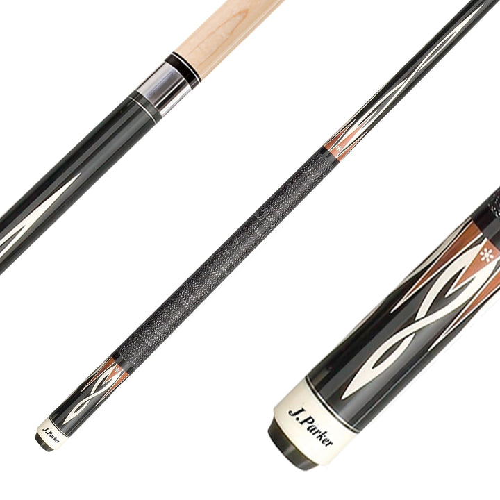 Parker Billardqueue JP-Serie, 2-TLG.Profi-Cue, hochwertiges Ahornholz und Leinenwicklung Griffbereic