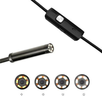 Usb Endoskop Inspektion Kamera Borescope Wasserdicht mit 6 LED Leuchten Kompatibel mit Android Win X