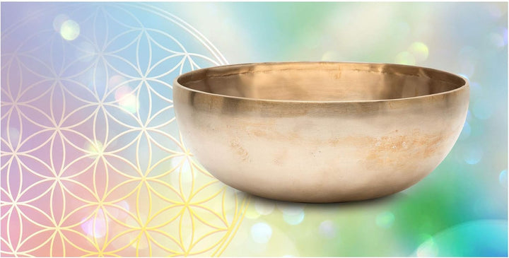 XDrum Therapeutische Klangschale Ton C gross Komplett Set - auf Ton C gestimmt - für Wurzel-Chakra (