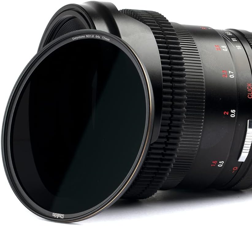 Haida 52 mm ND64 Filter, 6 Blenden, Graufilter, mehrfach beschichtet, Objektivfilter mit goldenem Au