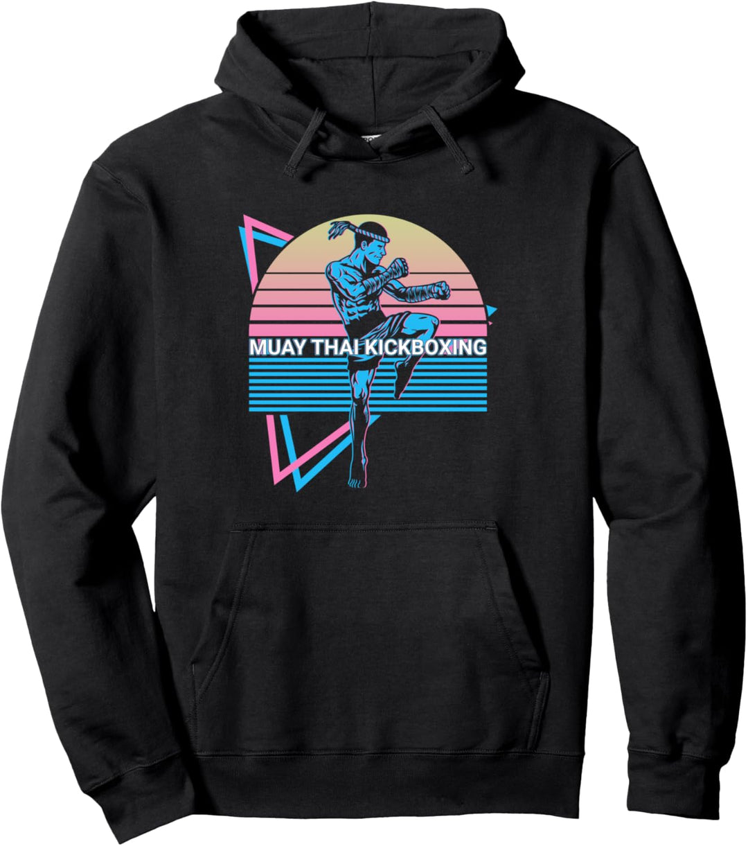 Muay Thai Kickboxen Retro Muay Thai Kickboxen Pullover Hoodie
