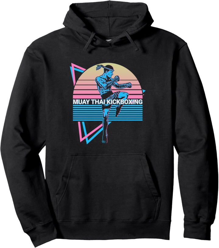 Muay Thai Kickboxen Retro Muay Thai Kickboxen Pullover Hoodie