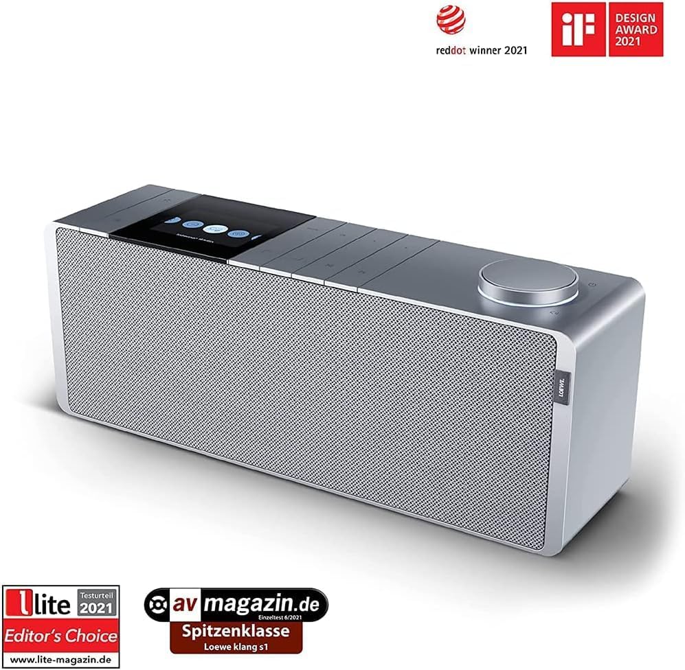 Loewe klang s1 Lichtgrau, Stereo Smartradio, 80 Watt, DAB, DAB+, UKW, Audio Streaming, Bluetooth, US