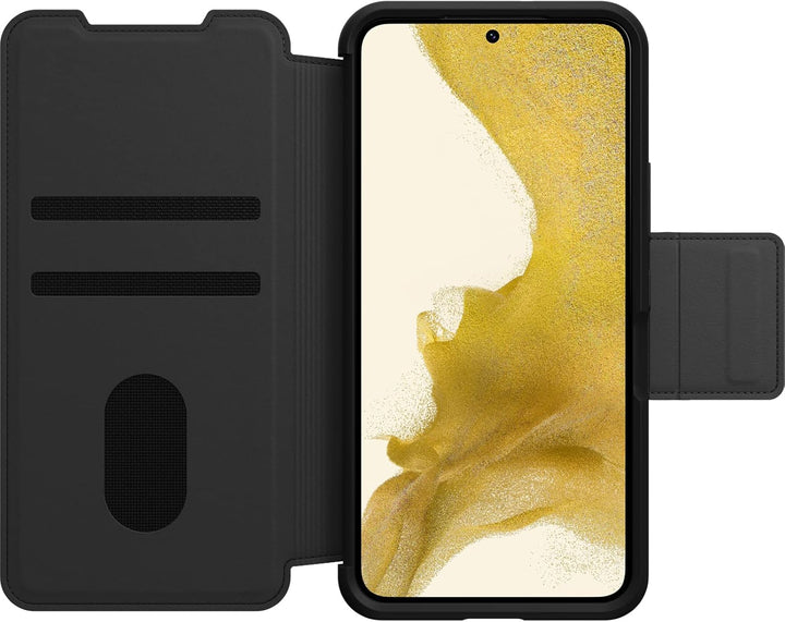 OtterBox Strada Hülle für Samsung Galaxy S22, stossfest, sturzsicher,Premium Lederfolio mit zwei Kar