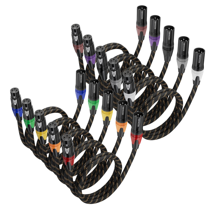 XLR-Kabel, XLR-Mikrofonkabel, 91 cm, Mikrofonkabel für Mikrofone, Mixer und Lautsprechersysteme 10pa