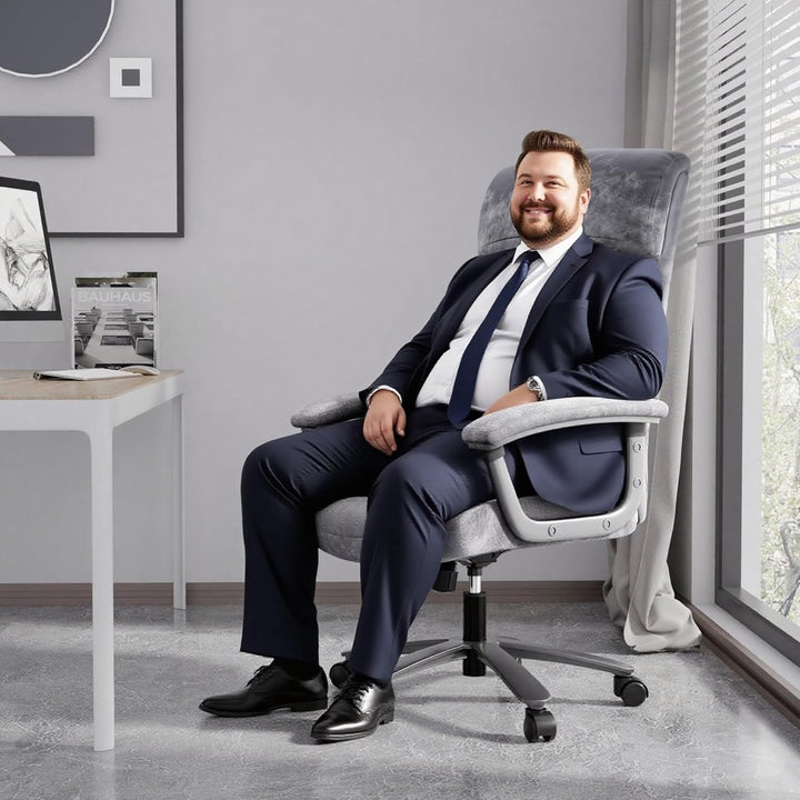 Asukale Bürostuhl Chefsessel belastbar bis 200kg, Computerstuhl Schreibtischstuhl, höhenverstellbare