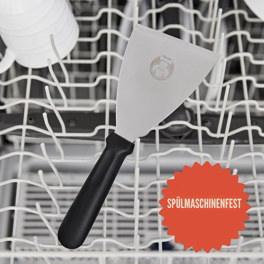 Chef Pomodoro Pizzateigschaber – Edelstahl-Schaber für die Küche, Teigschaber, Brotteigschneider, Pi