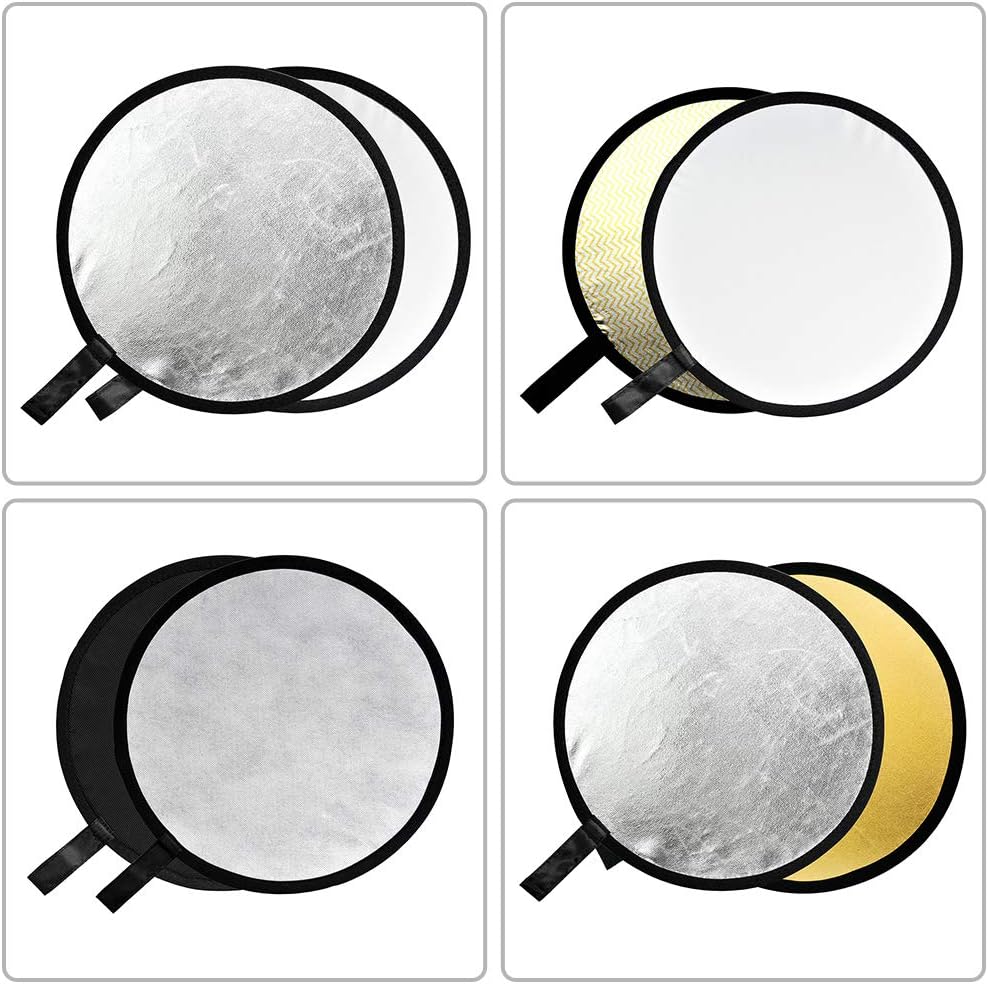 GODOX 110cm Rund Reflektor Tragbarer Multi Disk Licht-Reflektor 5 in 1 Faltbare Reflektoren Set mit
