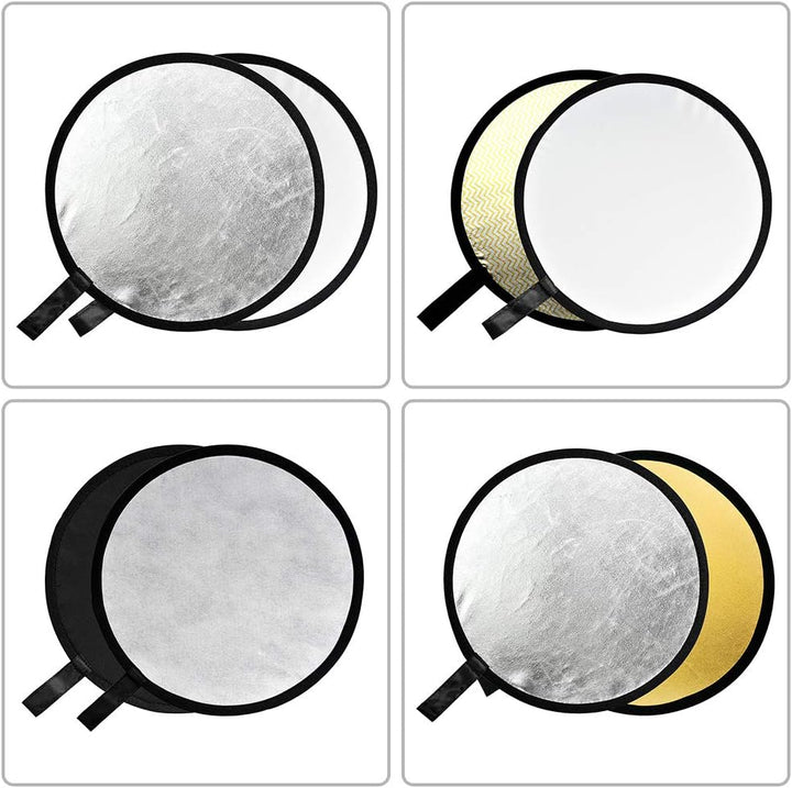 GODOX 110cm Rund Reflektor Tragbarer Multi Disk Licht-Reflektor 5 in 1 Faltbare Reflektoren Set mit