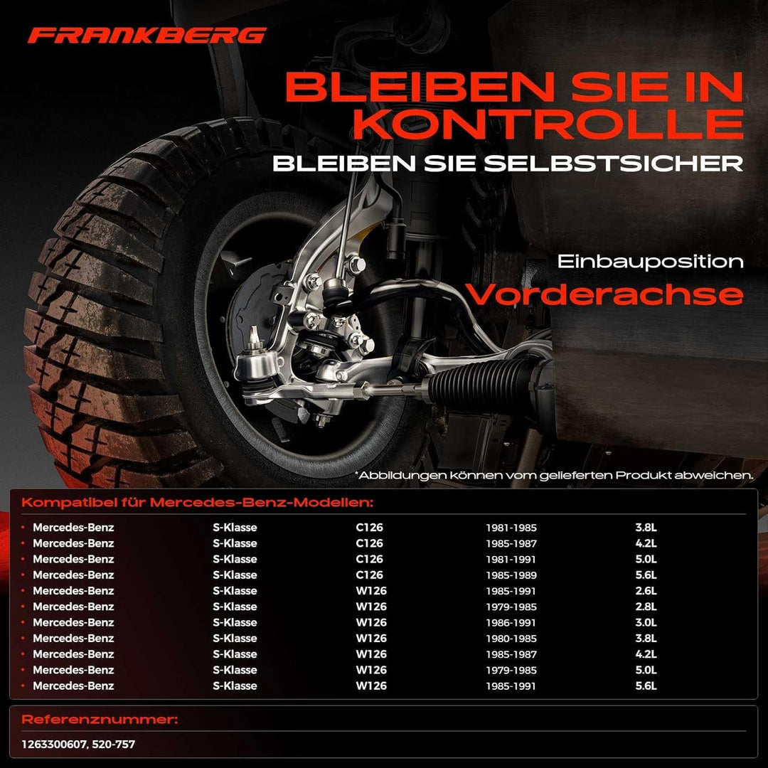 Frankberg Querlenker Radaufhängung Vorne Links Oben Kompatibel mit S-Klasse W216 C216 1979-1991 Repl