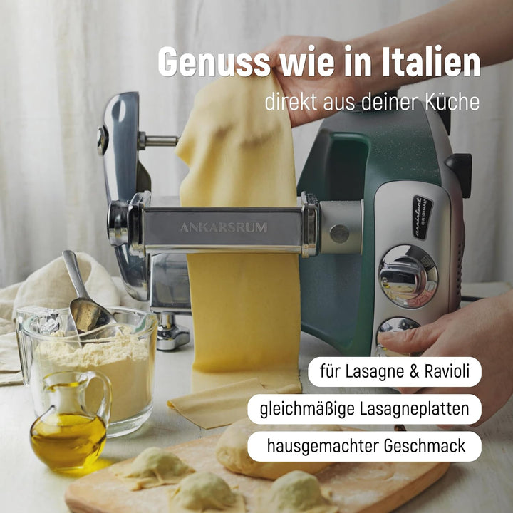 Ankarsrum Pasta Set Lasagne &amp; Fettuccine | 2 Pastawalzen für frische Pasta, Nudelaufsatz Zubehör für