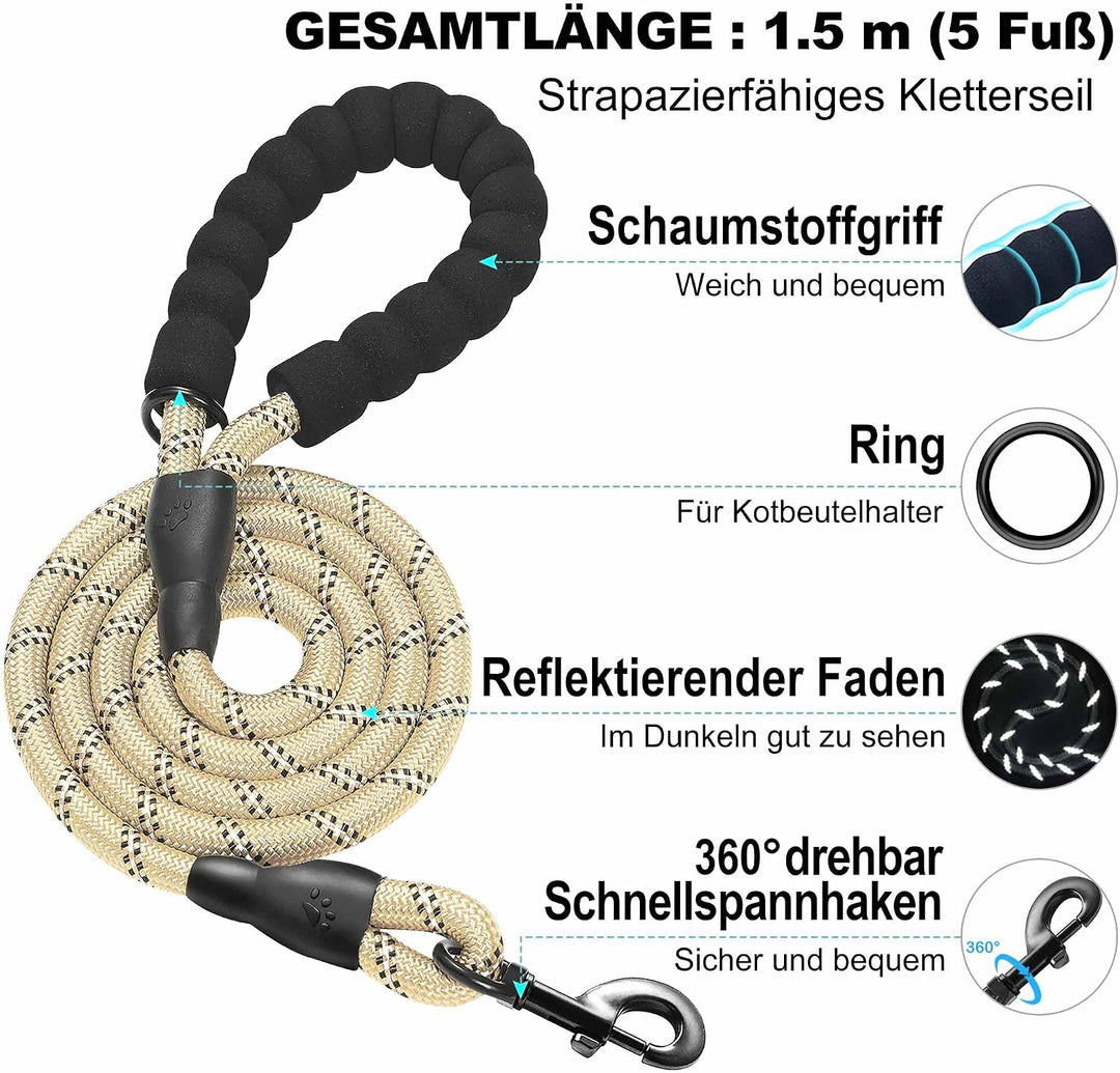 haapaw Hundegeschirr und Leine Set, kein Ziehen, verstellbares, reflektierendes Step-in-Welpengeschi