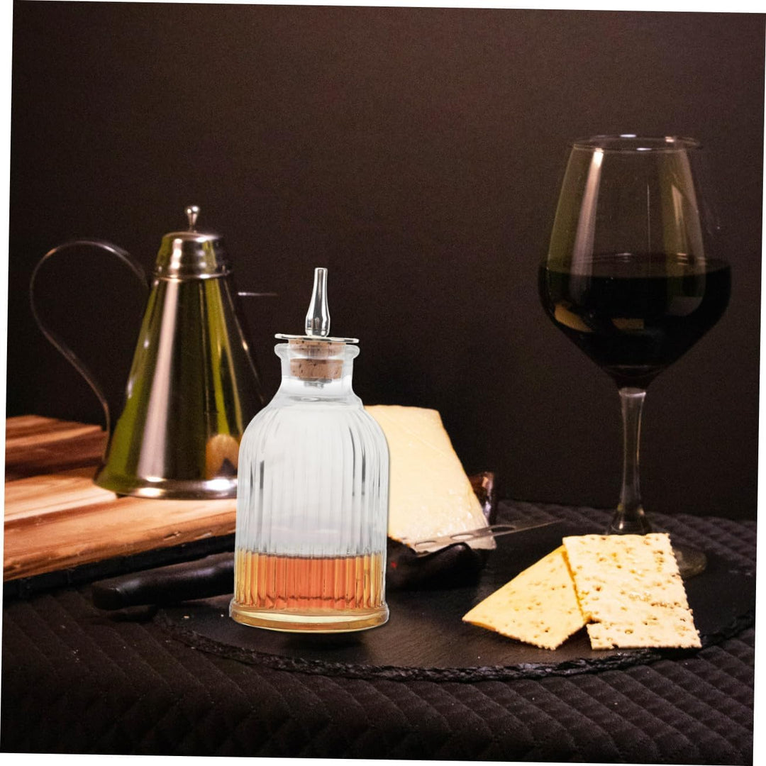 DOITOOL Glasflasche Für Wein Absinth Getränke Und Whisky Mit Deckel Aus Bruchfestem Material Elegant