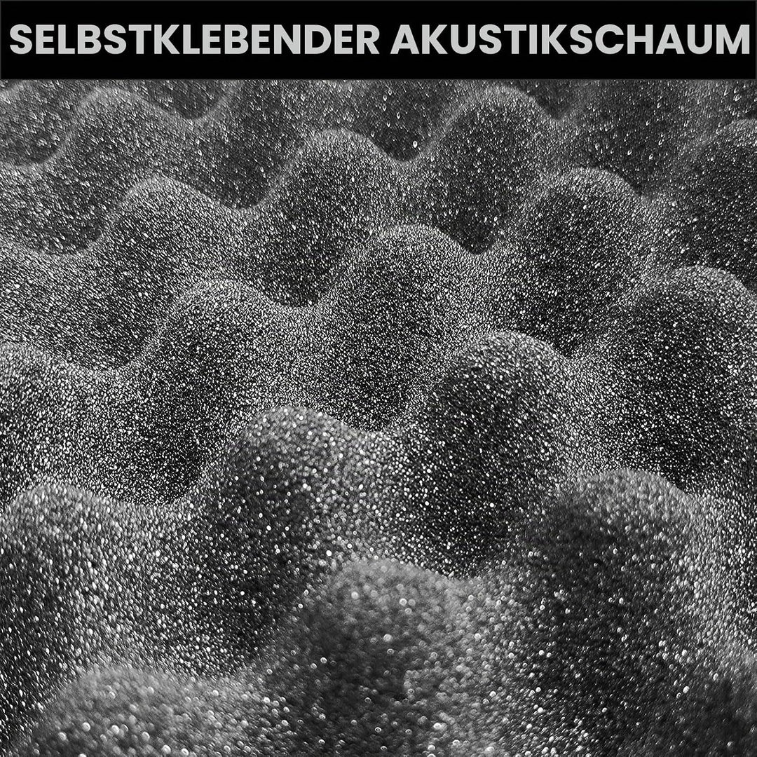 12 Stück Akustikschaumstoff Selbstklebend, 30x30x2.5cm Akustikpaneele, Schalldämmung Selbstklebend,