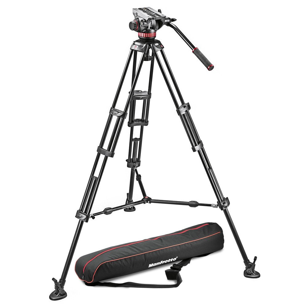 Manfrotto Video Set inkl. MVH502A Neiger, 546B Stativ und Tasche MVH502A Neiger, 546B Stativ, Tasche