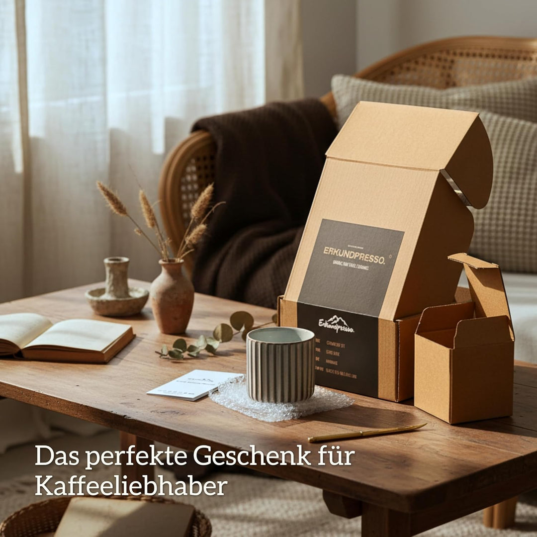 Erkundpresso.Kaffeebecher 4er Set Espressotassen Ohne Henkel Steingut Dickwandiger Kaffeebecher Prem