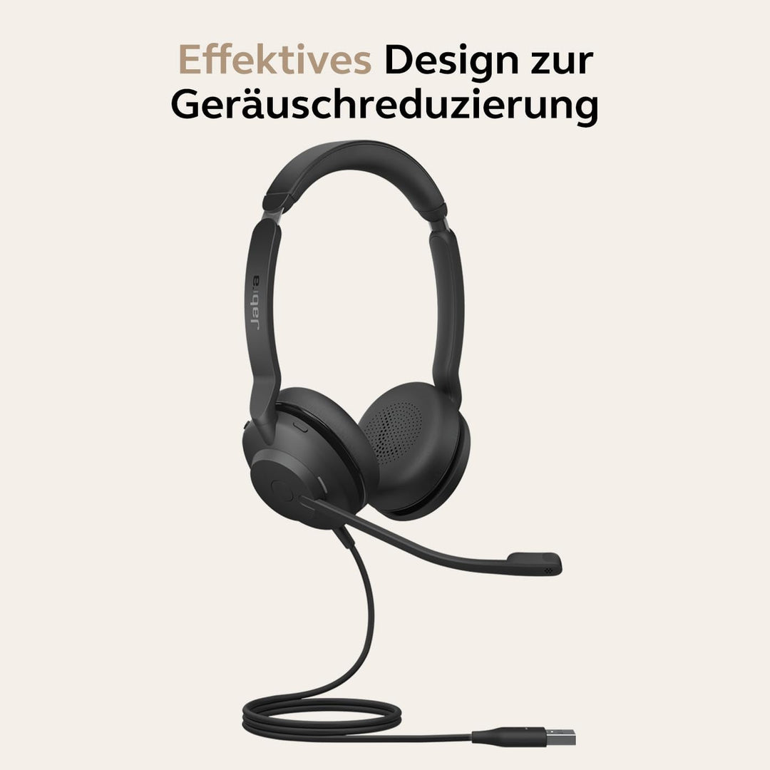 Jabra Evolve2 30 SE - Kabelgebundenes Stereo-Headset mit Geräuschunterdrückung und 2-Mikrofon-Techno