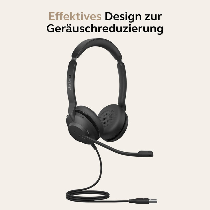 Jabra Evolve2 30 SE - Kabelgebundenes Stereo-Headset mit Geräuschunterdrückung und 2-Mikrofon-Techno
