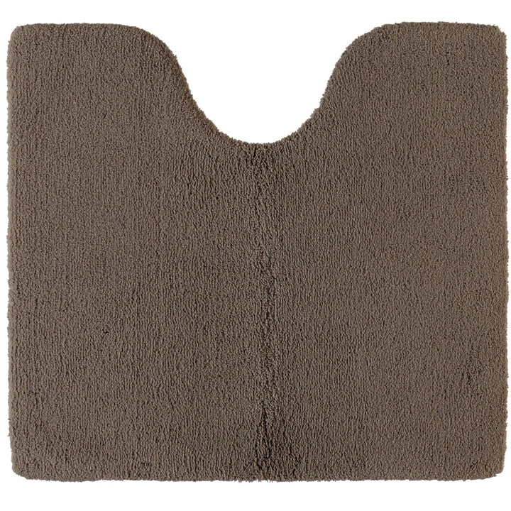 Rhomtuft Badteppiche Square Taupe - 58 Toilettenvorlage mit Ausschnitt 55x60 cm, Toilettenvorlage mi