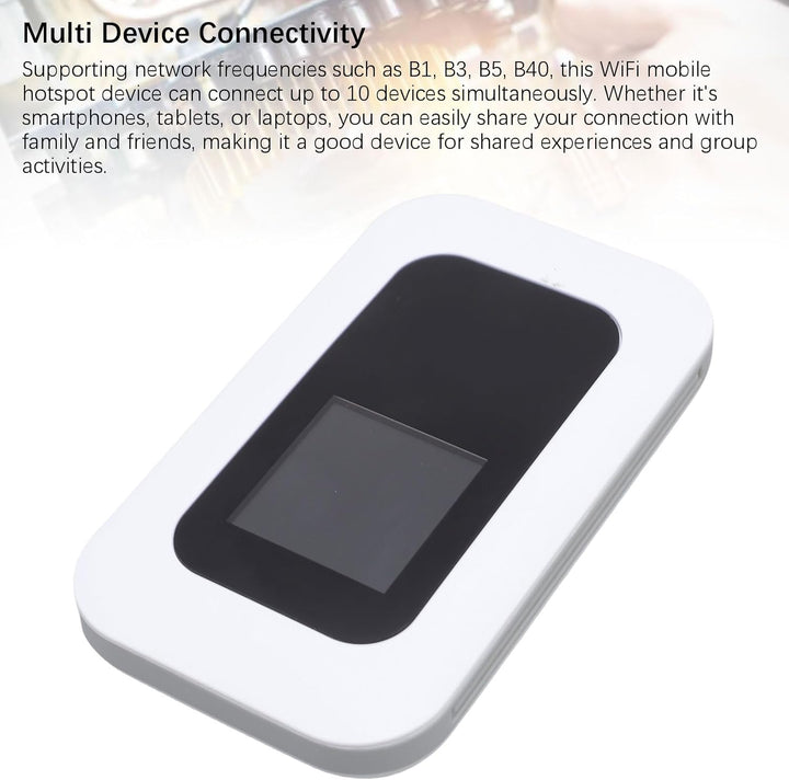 Elprico WiFi -Hotspot -Gerät, 300 Mbit/S Hochgeschwindigkeit 4G 5G Tragbarer Drahtloser Router mit 2