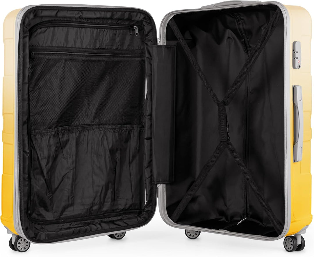 suitline - 3er Koffer-Set, TSA, S M & L Safari Sunrise S-8801M-SAS Safari Sunrise SET, Safari Sunris