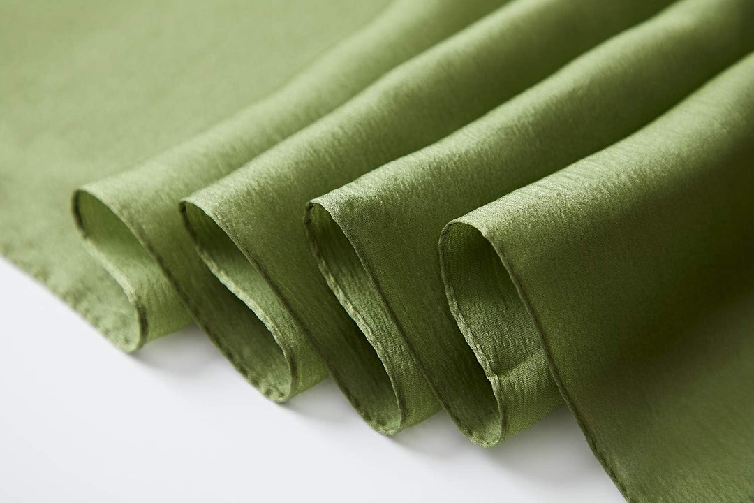 Damen-Schals, 100% Seide, lange, leichte Schals für Damen Army Green, Army Green