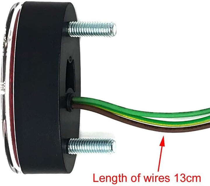 Alchemy Parts Motorrad Mini Stopp Rücklicht LED für Projekt Motorrad & Roller - Rot Linse, Rot Linse