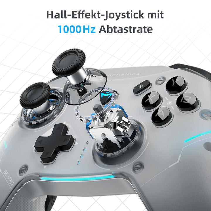 Machenike G5PROMAXSE Bluetooth Controller mit Ladestation, 1000Hz Hall Effect Joysticks & Trigger, G