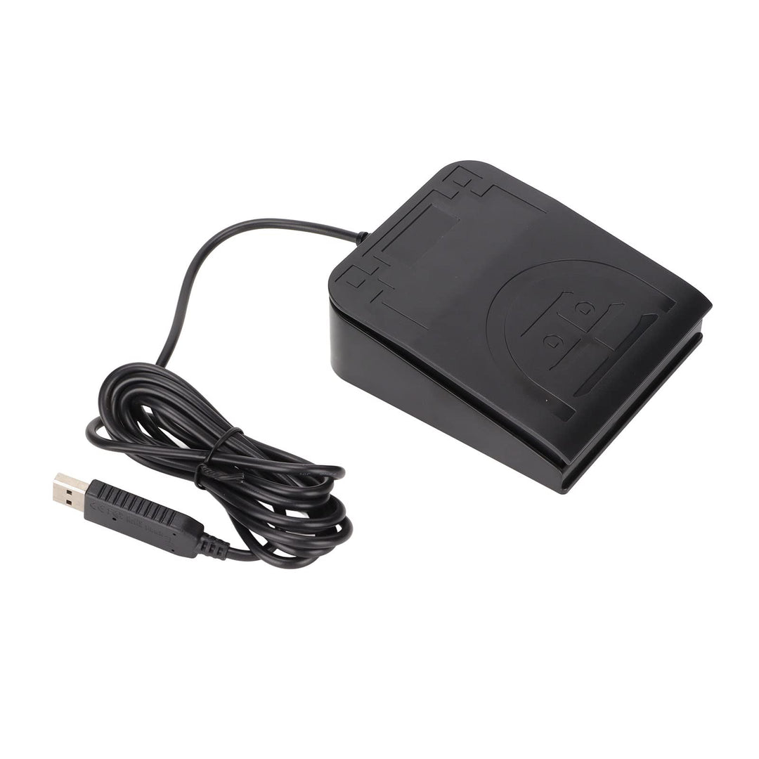 Bewinner USB Fusspedalschalter Gaming, Rutschfester Freisprech Fussschalter mit 2 M Kabel, Tragbares