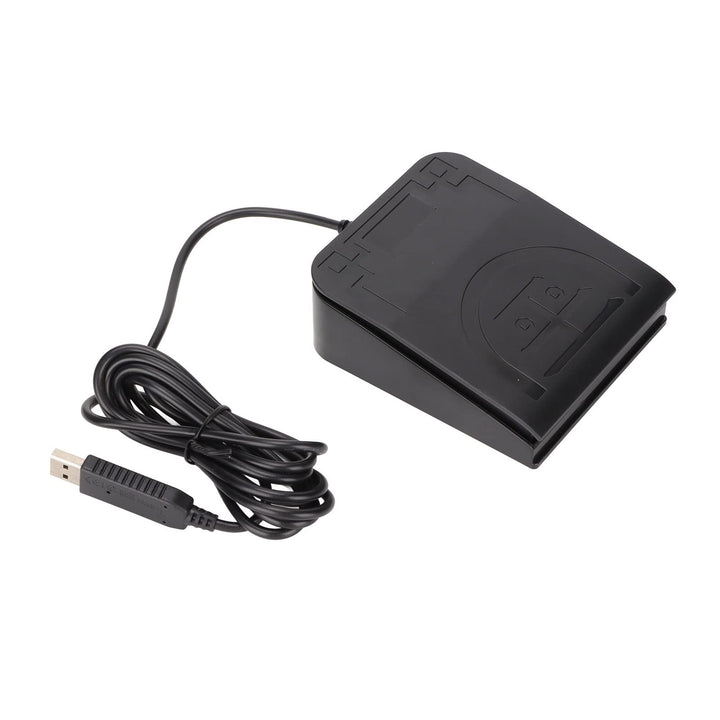 Bewinner USB Fusspedalschalter Gaming, Rutschfester Freisprech Fussschalter mit 2 M Kabel, Tragbares