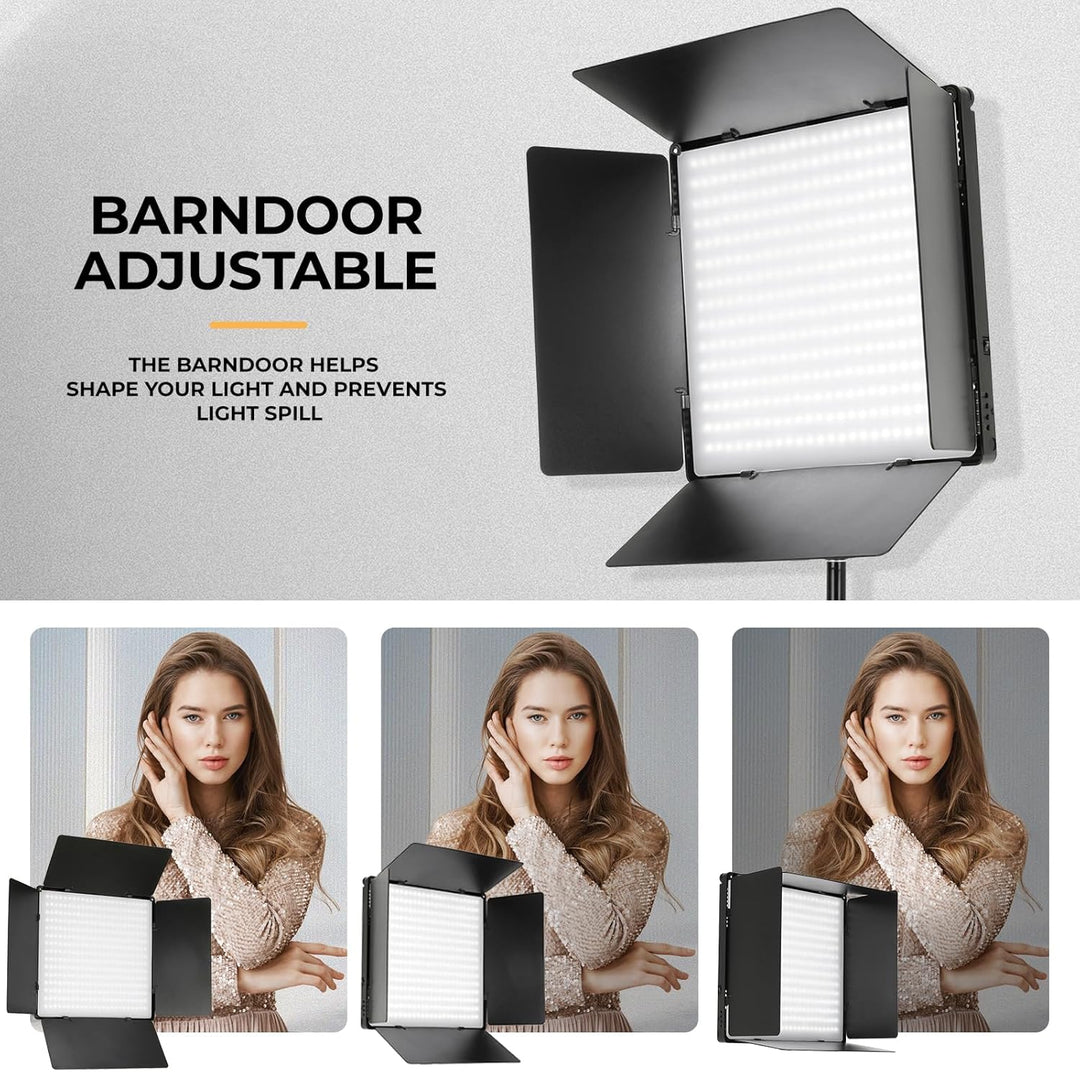 LED Videoleuchte, 2-Pack zweifarbige Studioleuchten, 720 LEDs Video Streaming Licht mit Fernbedienun