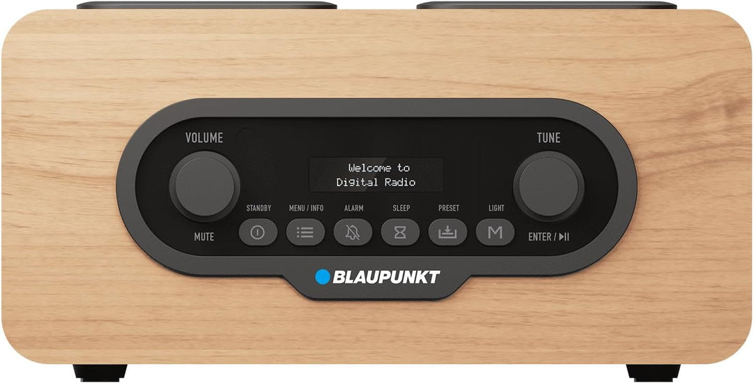 Blaupunkt DR10CR Tragbares DAB+ UKW-Radio, Bluetooth 5.3, USB/microSD-Player, LCD-Display, Dual-Alar