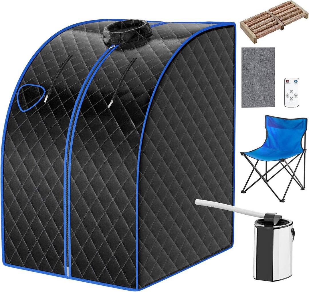 COSTWAY 3L Mini Dampfsauna mit Zerstäubungsfunktion, Heimsauna mit Fernbedienung, Wärmekabine mit ei