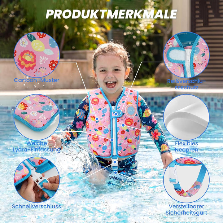 Zeraty Kleinkind Schwimmjacke - Leichte Kinder Schwimmweste - Schwimmhilfe für Kinder - Floating Bad