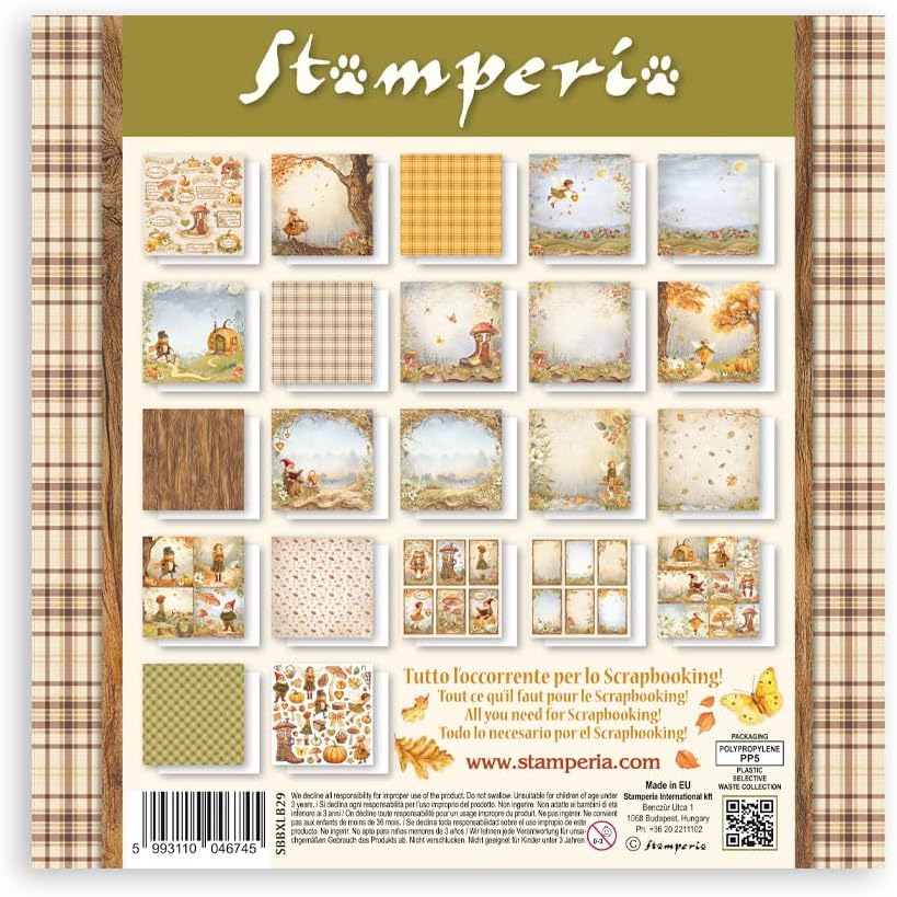 Stamperia - Scrapbook Paper Pad for Scrapbooking, Albums, Card Making, Bullet Journalling and More,